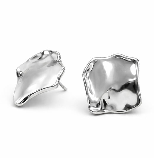 Boucles d’oreilles Cleo en acier inoxydable argenté - Luneia Bijoux