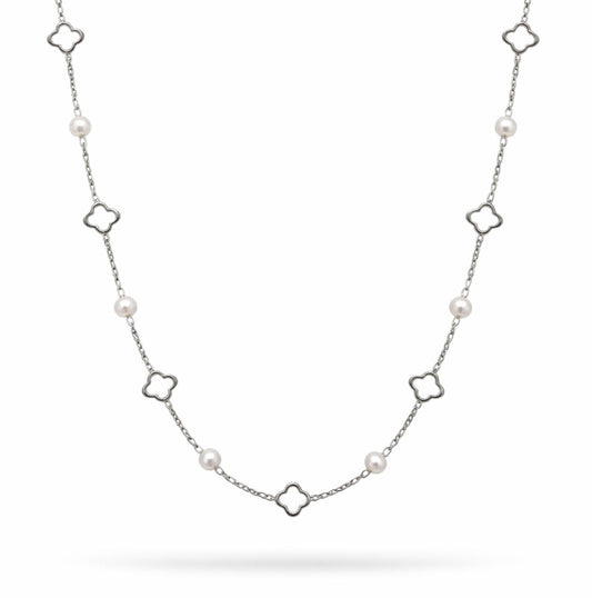 Collier Léna en acier inoxydable argenté - Luneia Bijoux