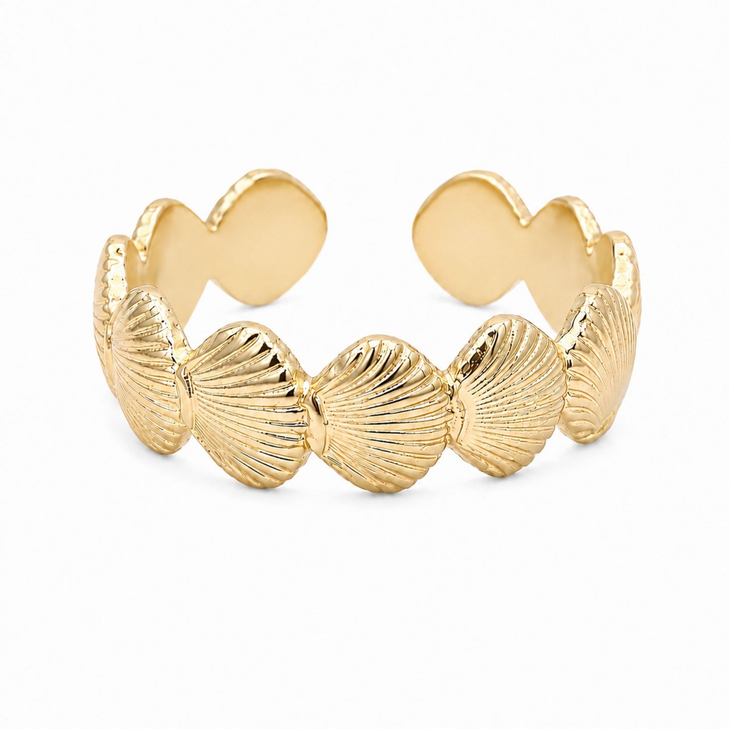 Bague Bahia en acier inoxydable doré - Luneia Bijoux