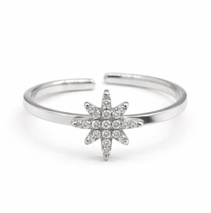 Bague Céleste en acier inoxydable argenté - Luneia Bijoux