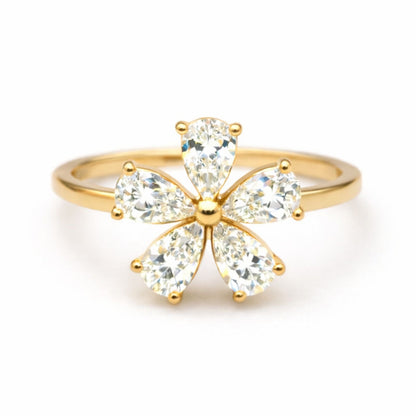 Bague Élise en acier inoxydable doré - Luneia Bijoux