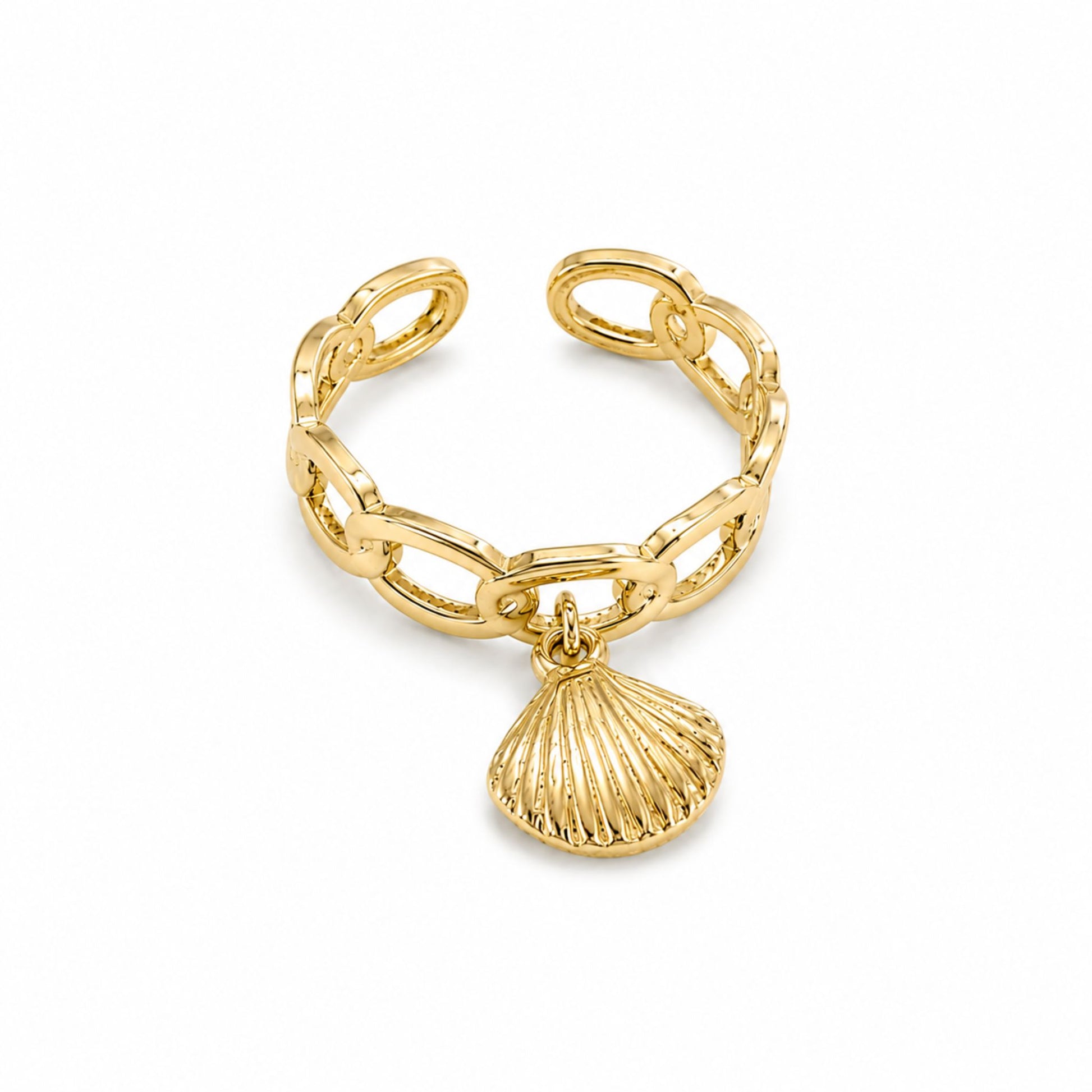 Bague Giulia en acier inoxydable doré - Luneia Bijoux