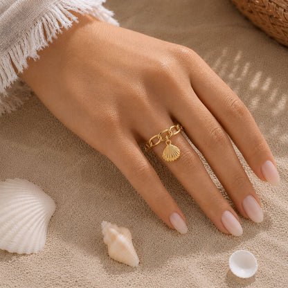 Bague Giulia en acier inoxydable portée - Luneia Bijoux