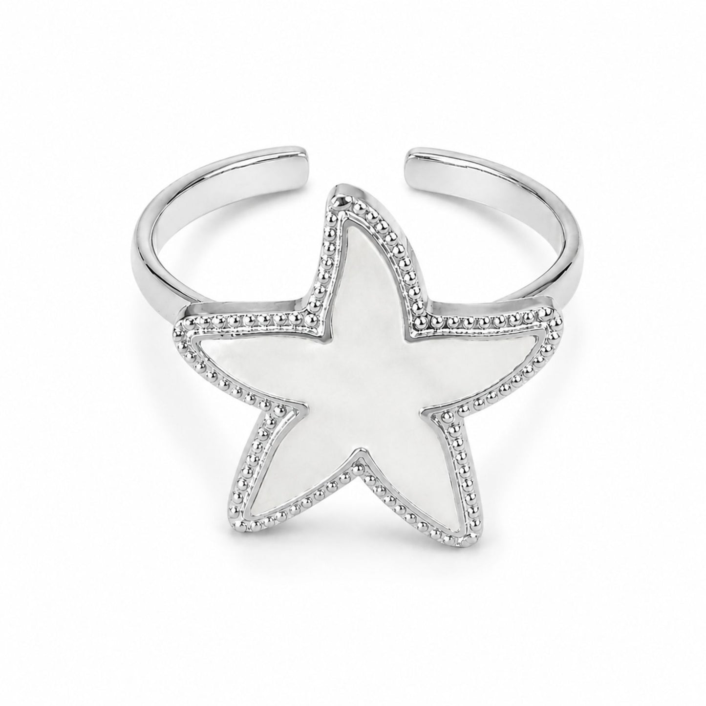 Bague Méline en acier inoxydable argenté - Luneia Bijoux