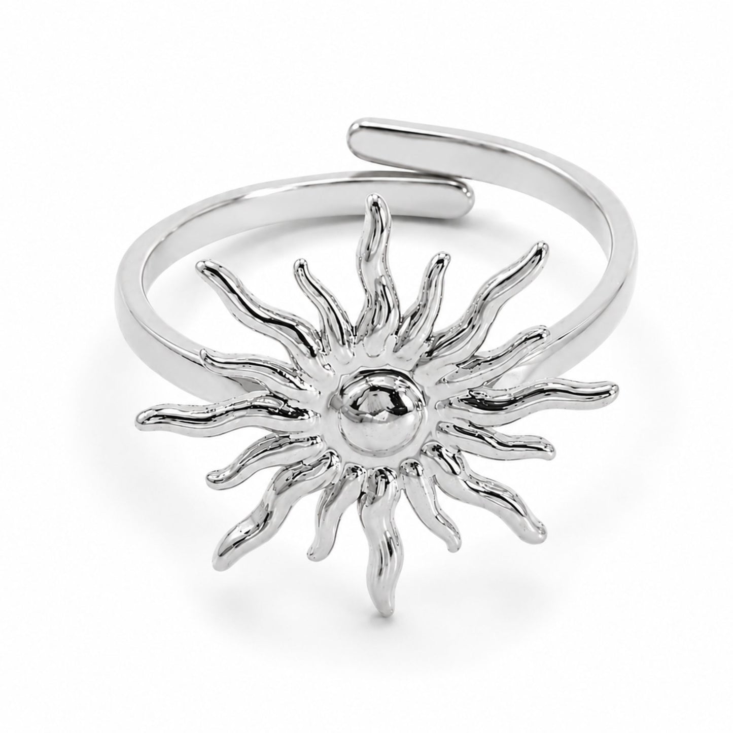 Bague Soleia en acier inoxydable argenté - Luneia Bijoux