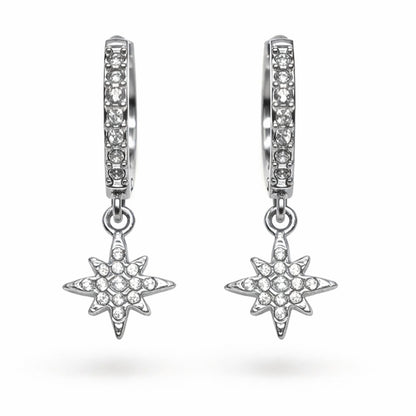 Boucles d’oreilles Alya en acier inoxydable argenté - Luneia Bijoux