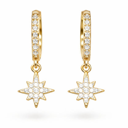 Boucles d’oreilles Alya en acier inoxydable doré - Luneia Bijoux