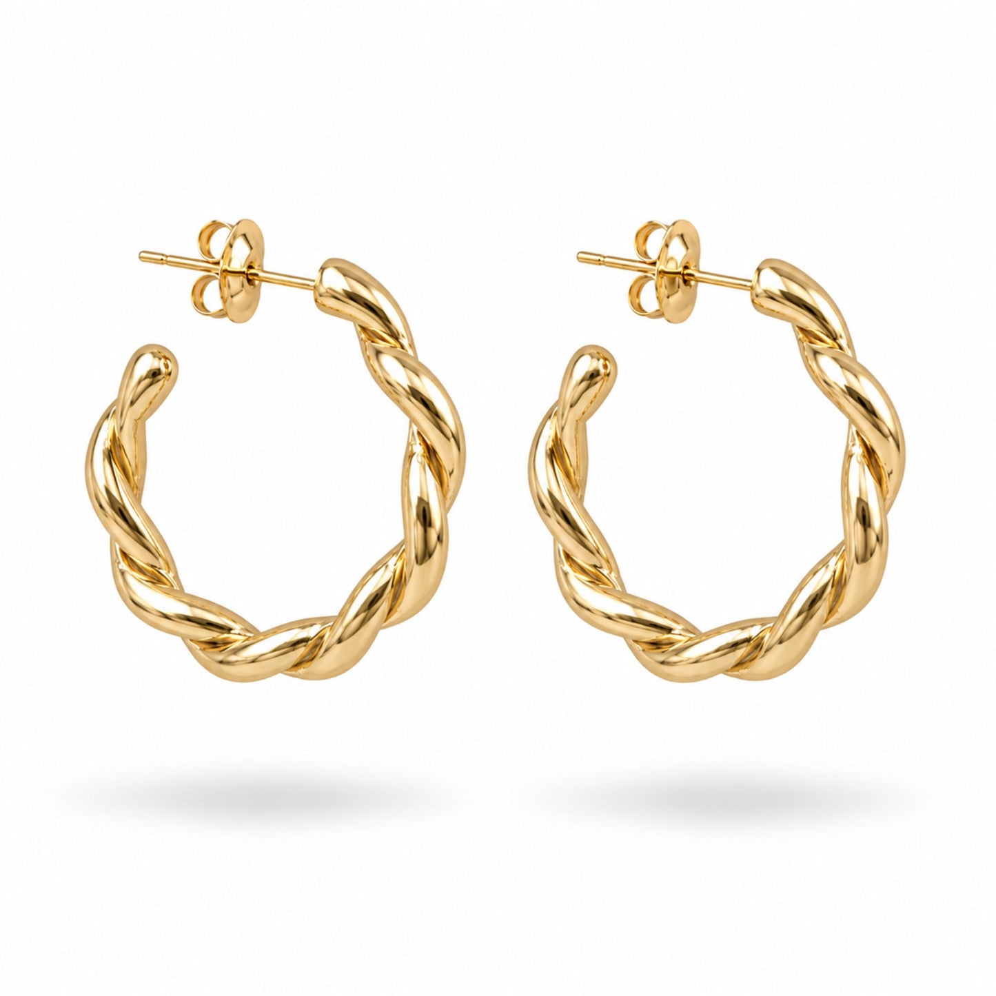 Boucles d’oreilles Aura en acier inoxydable doré - Luneia Bijoux