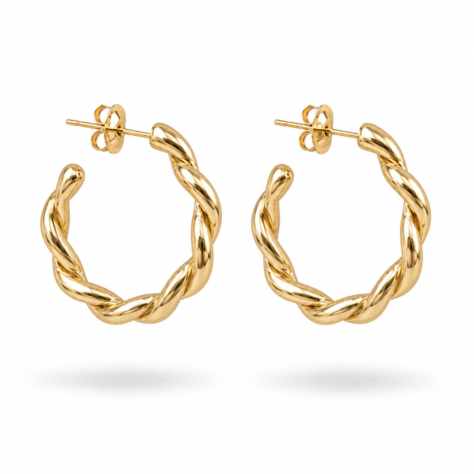Boucles d’oreilles Aura en acier inoxydable doré - Luneia Bijoux