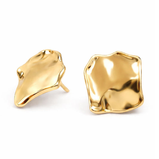 Boucles d’oreilles Cleo en acier inoxydable doré - Luneia Bijoux