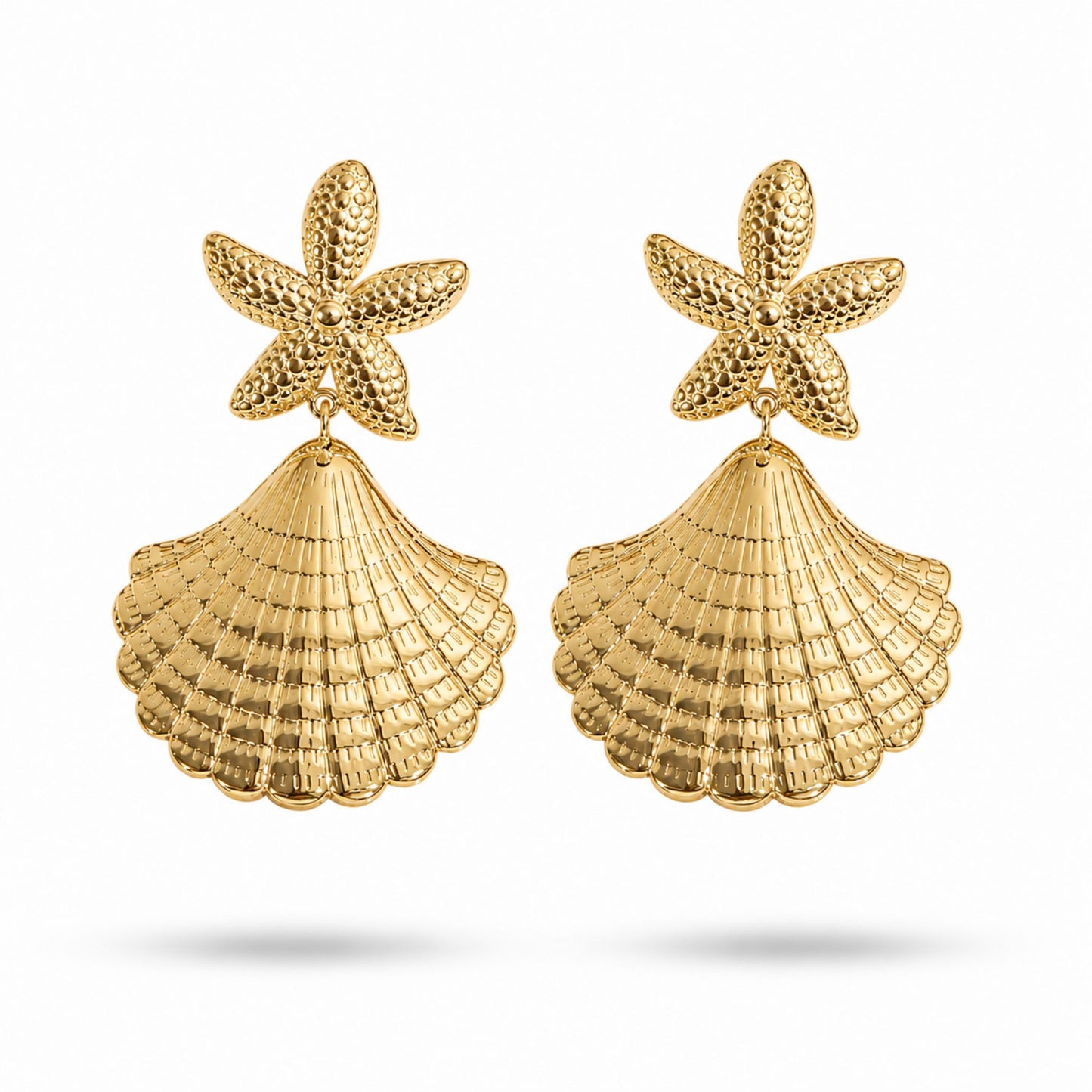 Boucles d’oreilles Ellie en acier inoxydable doré - Luneia Bijoux