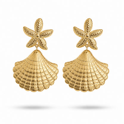 Boucles d’oreilles Ellie en acier inoxydable doré - Luneia Bijoux