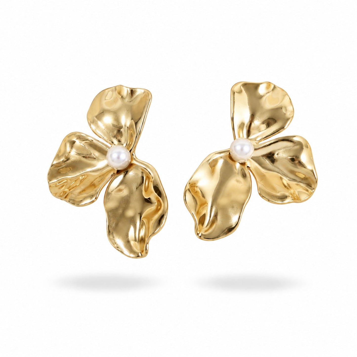 Boucles d’oreilles Livia en acier inoxydable doré - Luneia Bijoux