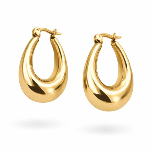 Boucles d’oreilles Mila en acier inoxydable doré - Luneia Bijoux