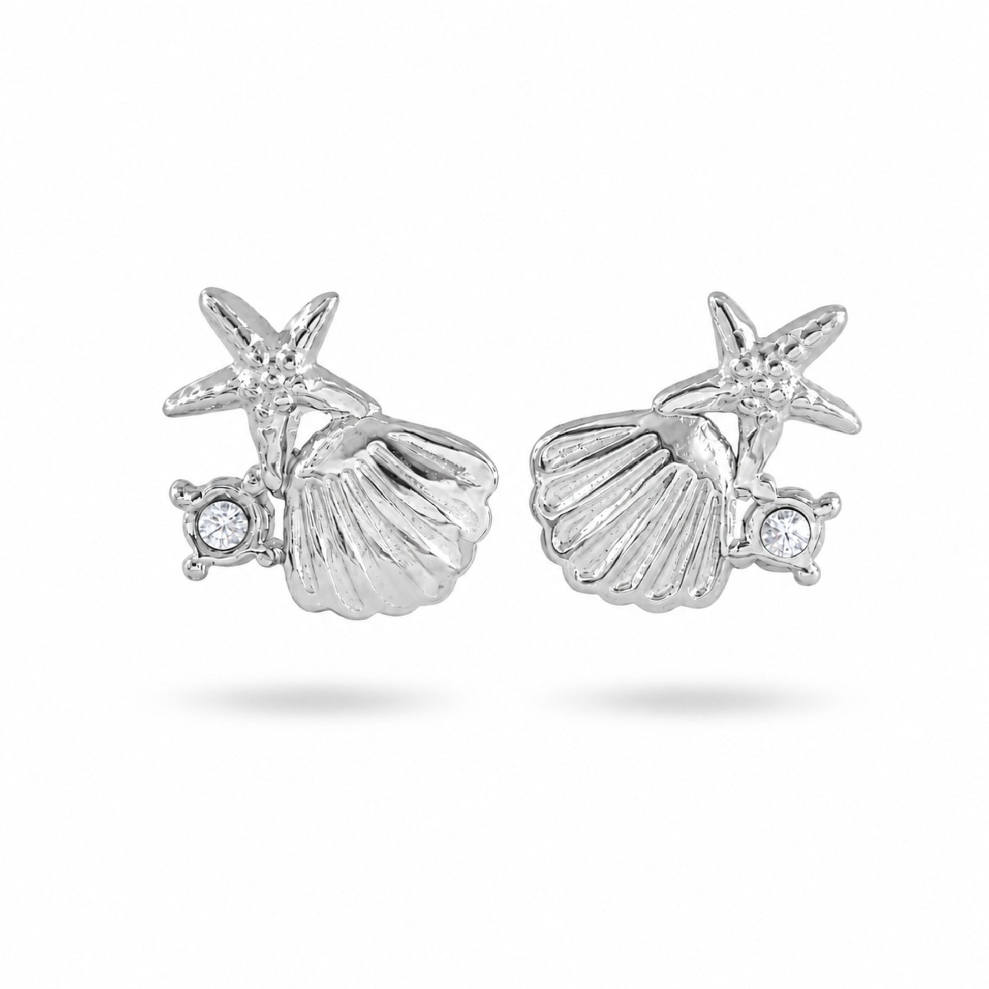 Boucles d’oreilles Océane en acier inoxydable argenté - Luneia Bijoux