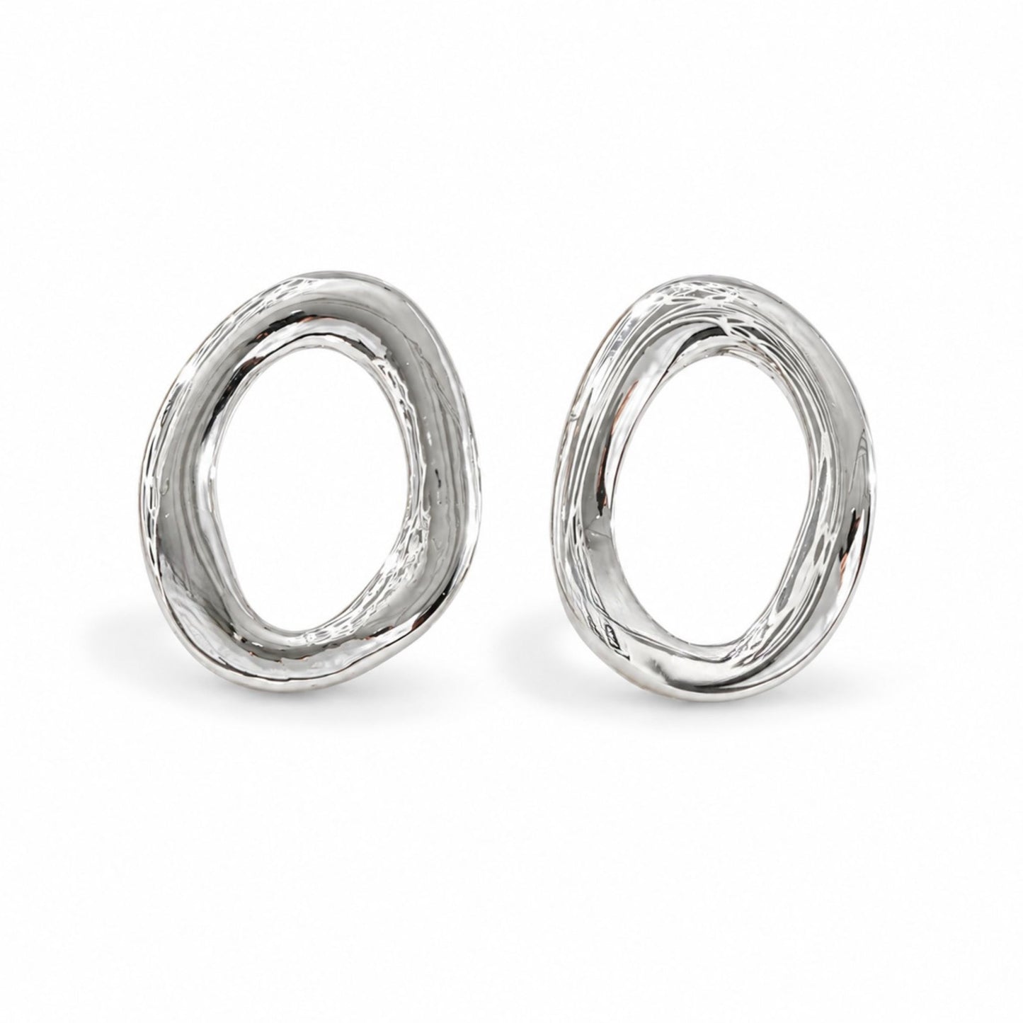 Boucles d’oreilles Tessa en acier inoxydable argenté - Luneia Bijoux