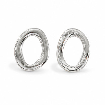 Boucles d’oreilles Tessa en acier inoxydable argenté - Luneia Bijoux
