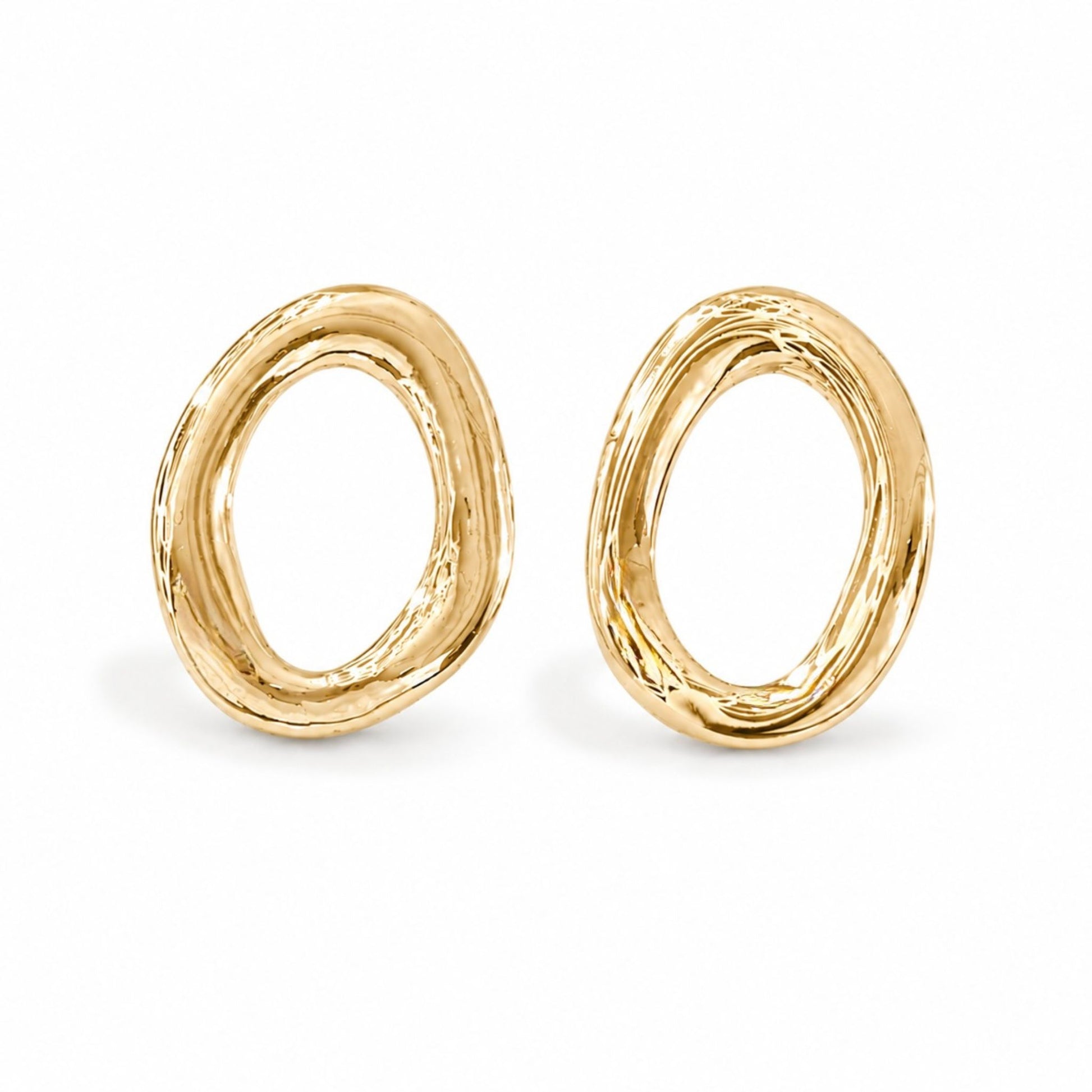 Boucles d’oreilles Tessa en acier inoxydable doré - Luneia Bijoux
