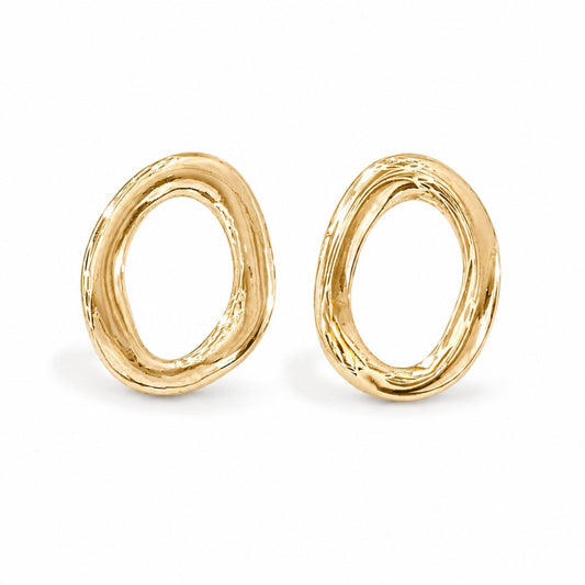 Boucles d’oreilles Tessa en acier inoxydable doré - Luneia Bijoux