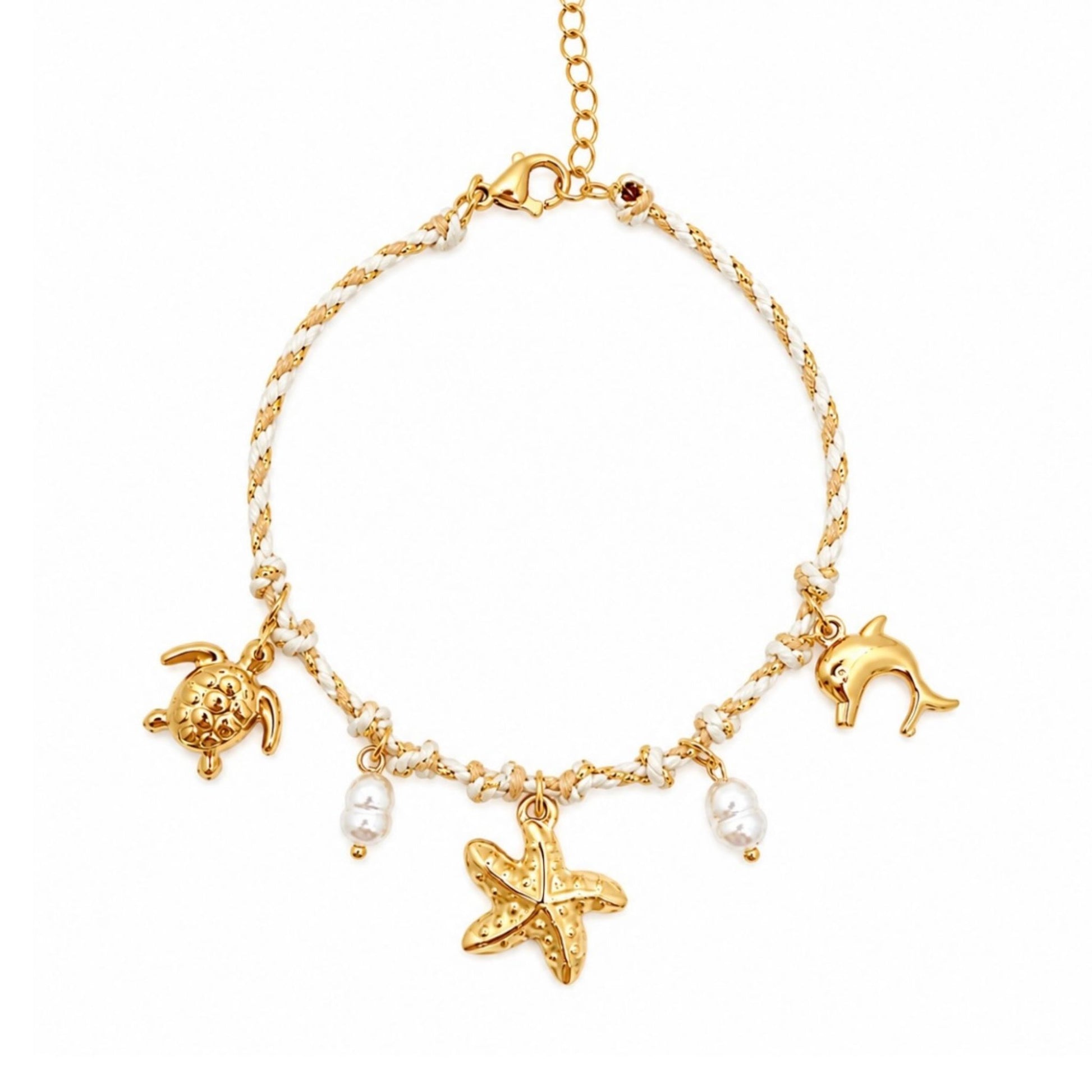 Bracelet Coralia en acier inoxydable doré -Luneia Bijoux 