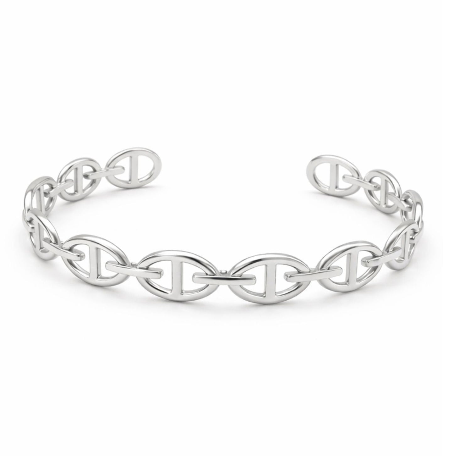 Bracelet Jonc Iris en acier inoxydable argenté - Luneia Bijoux