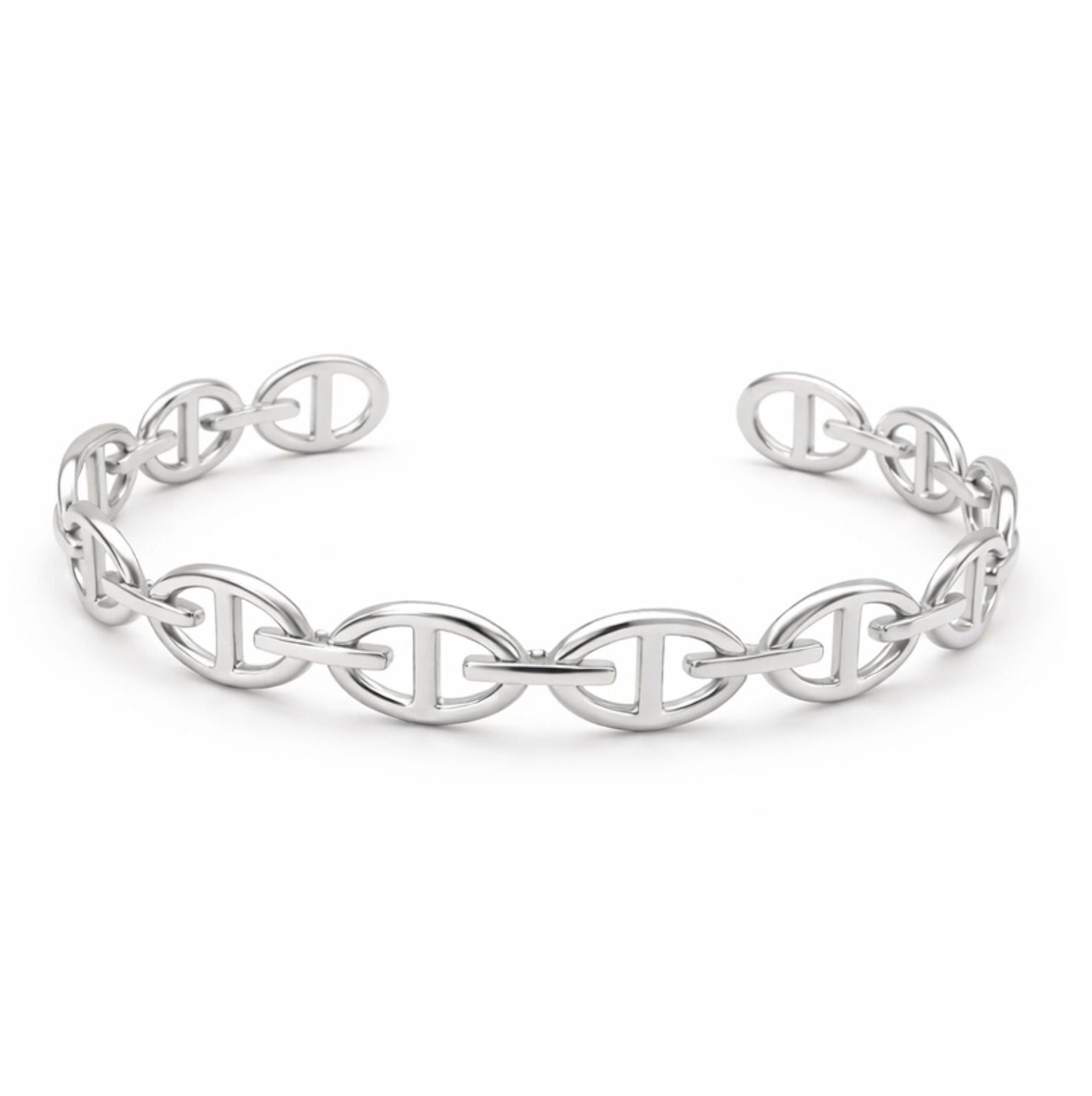 Bracelet Jonc Iris en acier inoxydable argenté - Luneia Bijoux