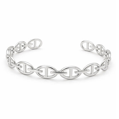 Bracelet Jonc Iris en acier inoxydable argenté - Luneia Bijoux