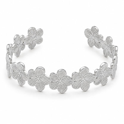 Bracelet jonc Thaïs en acier inoxydable argenté - Luneia Bijoux 