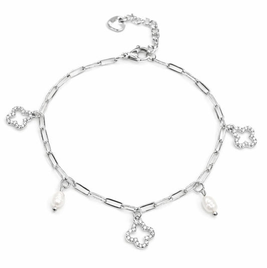 Bracelet Lina en acier inoxydable argenté - Luneia Bijoux
