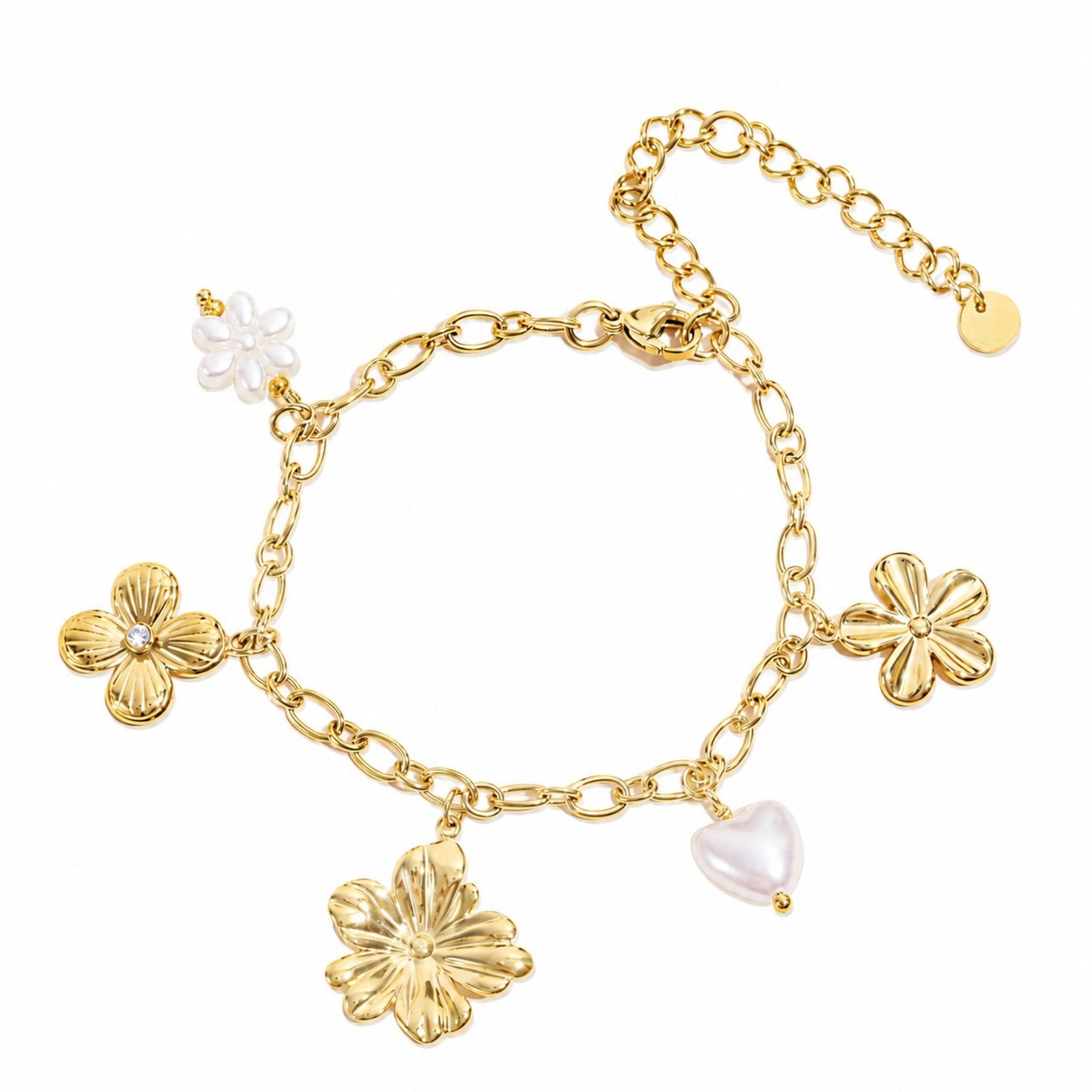 Bracelet Lyne en acier inoxydable doré - Luneia Bijoux 