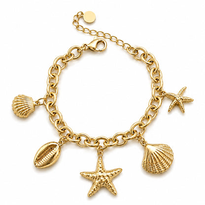 Bracelet Maréa en acier inoxydable doré - Luneia Bijoux