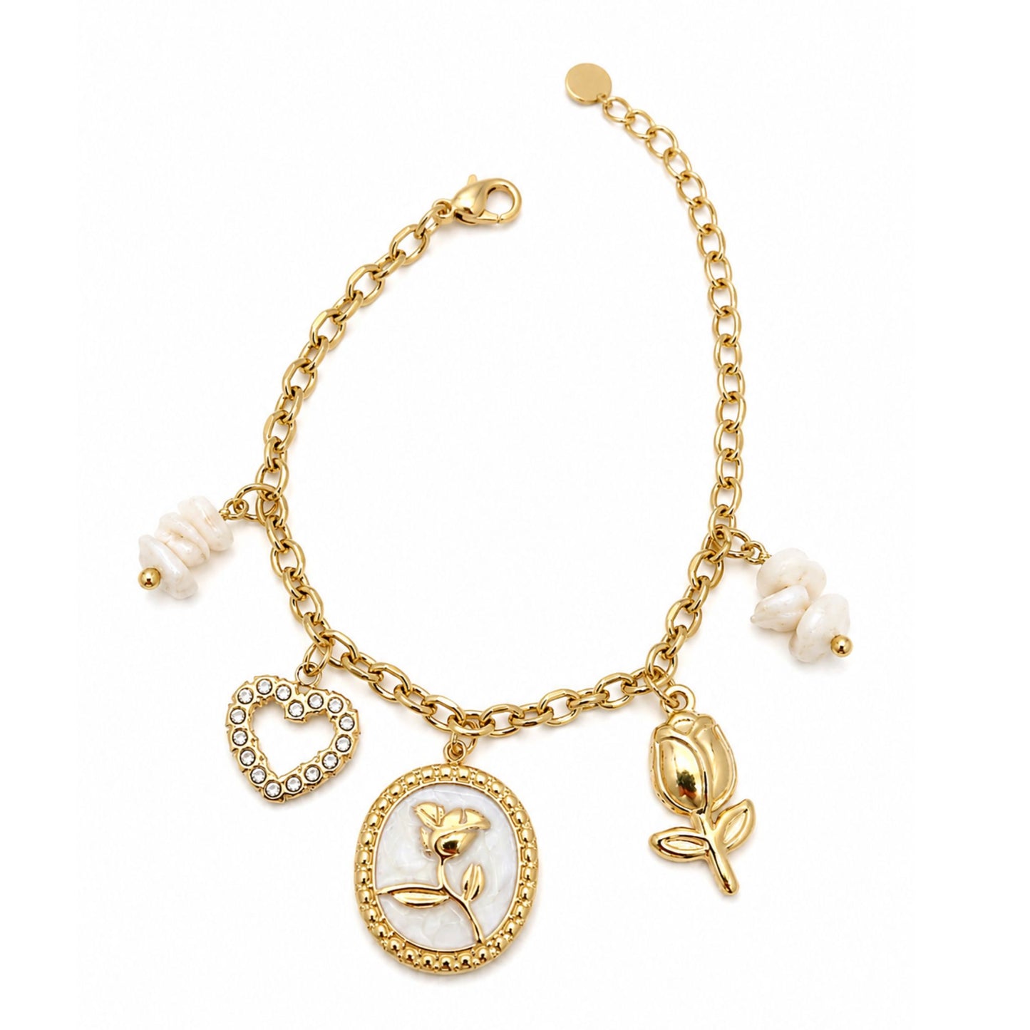 Bracelet Rosalia en acier inoxydable doré - Luneia Bijoux
