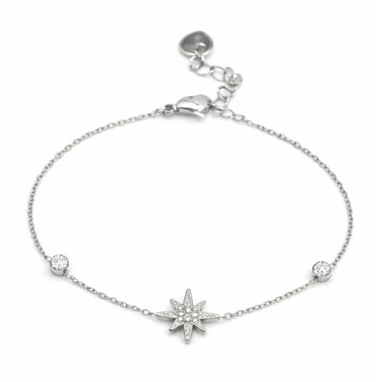 Bracelet Stella en acier inoxydable argenté - Luneia Bijoux