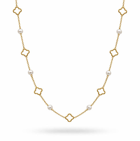 Collier Léna en acier inoxydable doré - Luneia Bijoux